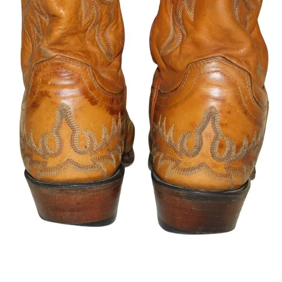 Lucchese 1883 Handmade Leather Western Cowgirl Boots Size 7.5B Ranch Rodeo Farm