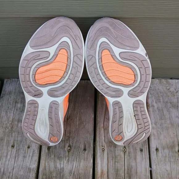 Lululemon Chargefeel 2 Low Workout Trainers Womens 10.5 Orange Shoes Sneakers