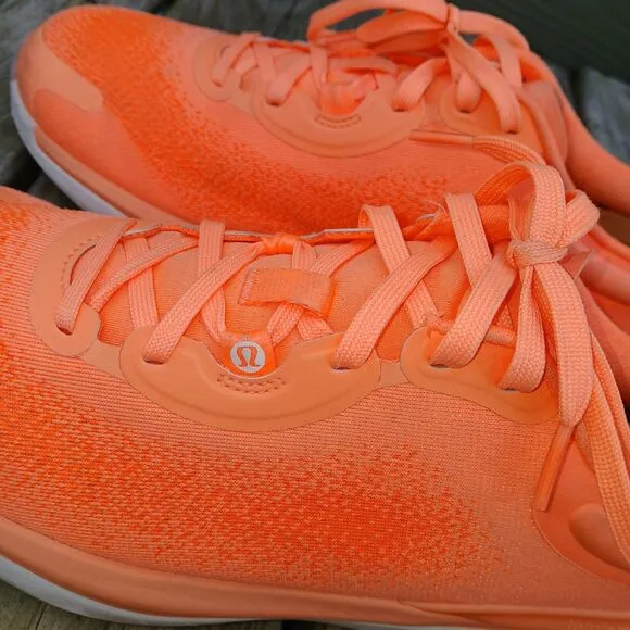 Lululemon Chargefeel 2 Low Workout Trainers Womens 10.5 Orange Shoes Sneakers