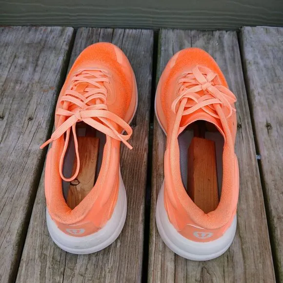 Lululemon Chargefeel 2 Low Workout Trainers Womens 10.5 Orange Shoes Sneakers