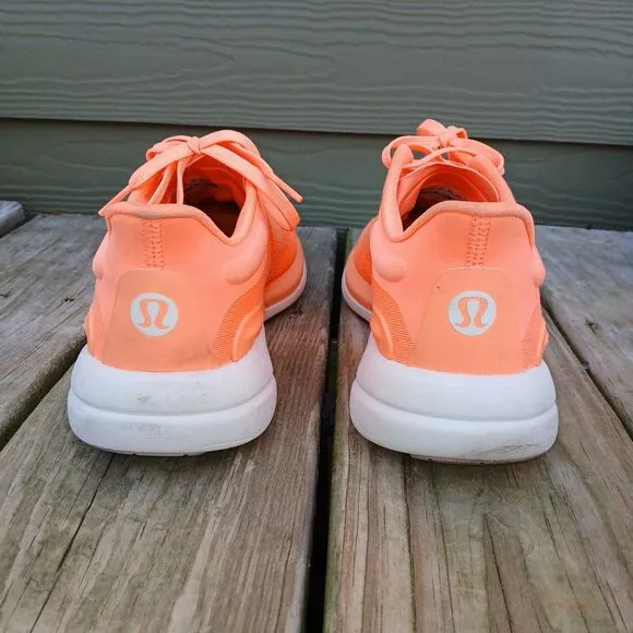 Lululemon Chargefeel 2 Low Workout Trainers Womens 10.5 Orange Shoes Sneakers