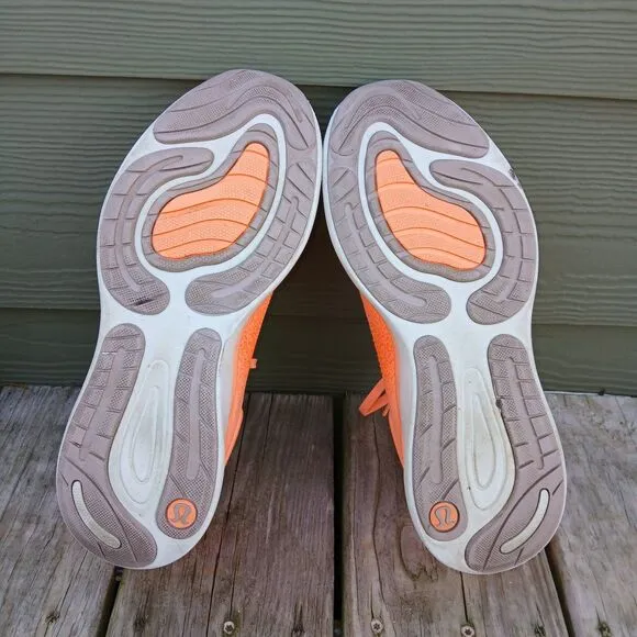 Lululemon Chargefeel 2 Low Workout Trainers Womens 10.5 Orange Shoes Sneakers