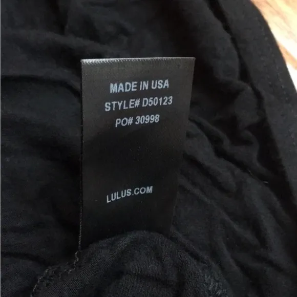 Lulu’s Black Boat Neck High Slit Long Sleeve Stretch Maxi Dress Size Large