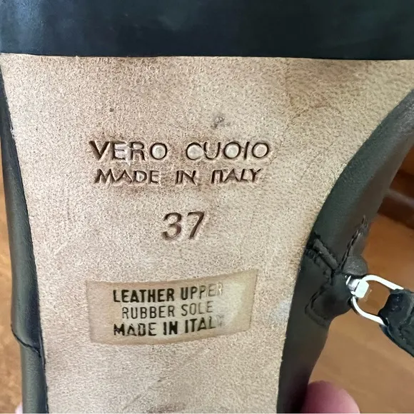 M Grigiarancio  Black Leather Ankle Boots