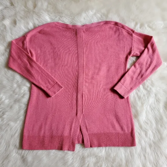 M Magaschoni Pink Boat Neck Split Hem Sweater XS