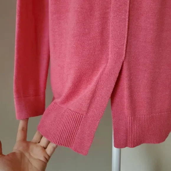 M Magaschoni Pink Boat Neck Split Hem Sweater XS