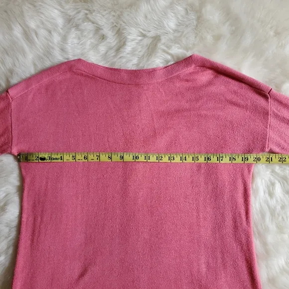M Magaschoni Pink Boat Neck Split Hem Sweater XS