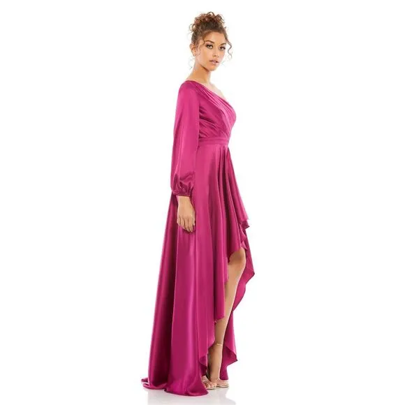 MAC DUGGAL HIGH LOW ONE SHOULDER FLOWY GOWN