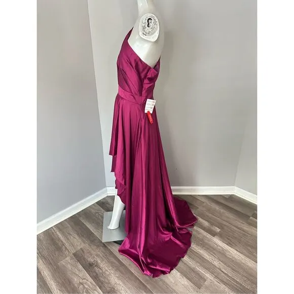 MAC DUGGAL HIGH LOW ONE SHOULDER FLOWY GOWN