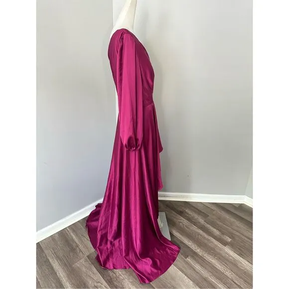 MAC DUGGAL HIGH LOW ONE SHOULDER FLOWY GOWN