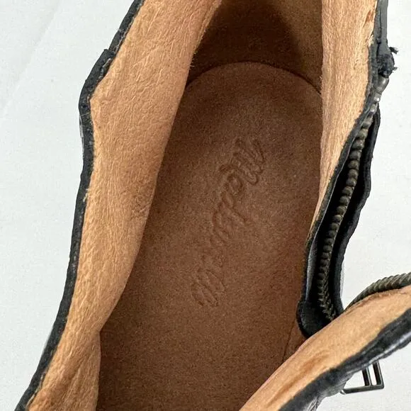 Madewell Justine Western Pointy Leather Point Ankle Booties Size 8.5