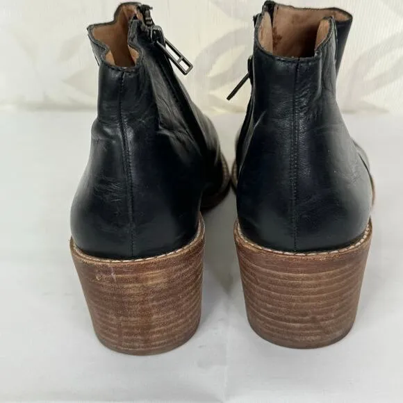 Madewell Justine Western Pointy Leather Point Ankle Booties Size 8.5