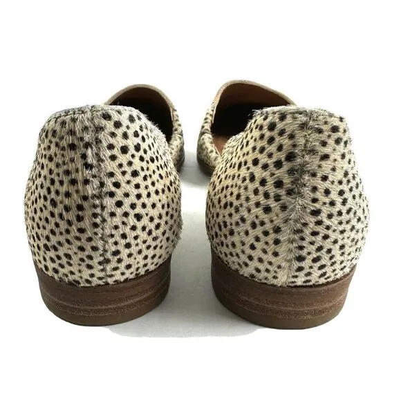 Madewell Marisa D’Orsay 6 Flat Spotted Calf Hair Comfort Slip On Shoes Womens