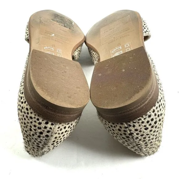 Madewell Marisa D’Orsay 6 Flat Spotted Calf Hair Comfort Slip On Shoes Womens