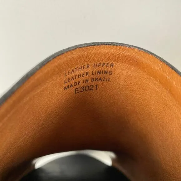 Madewell The Eller Mule Size 7.5 Black Leather Slide Heel Sandals Shoes Minimal