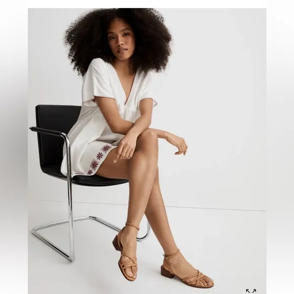 Madewell The Gena Ankle-Strap Sandal size 9 tan spring neutrals open toe shoes