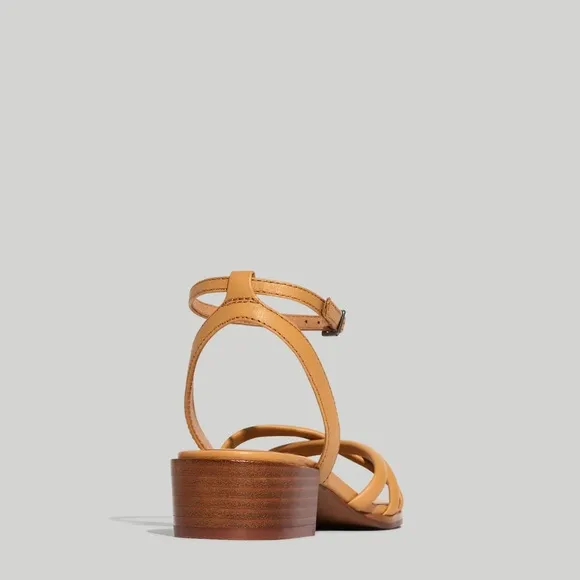 Madewell The Gena Ankle-Strap Sandal size 9 tan spring neutrals open toe shoes