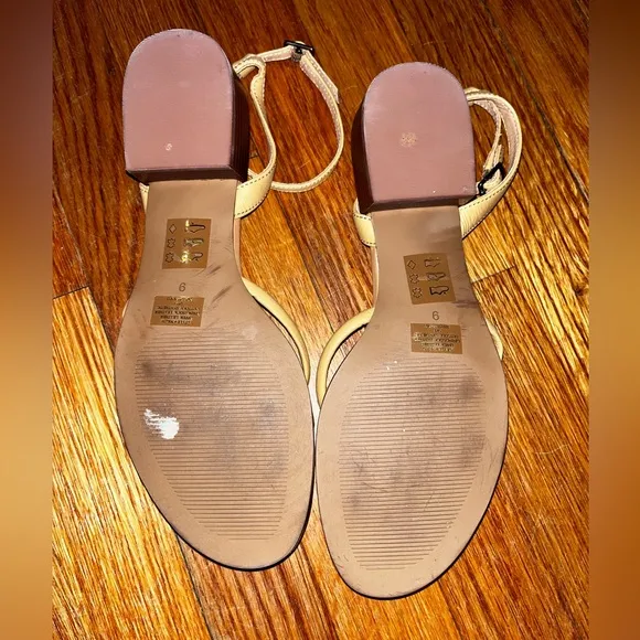 Madewell The Gena Ankle-Strap Sandal size 9 tan spring neutrals open toe shoes