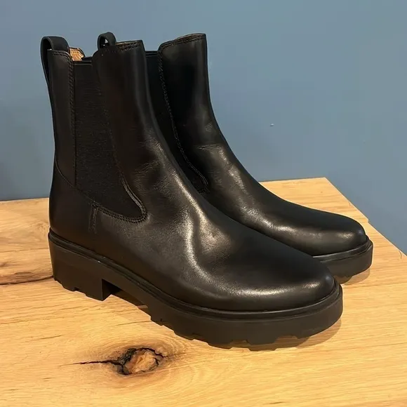 Madewell The Wyckoff Chelsea Lugsole Boots NN020 8.5 Black