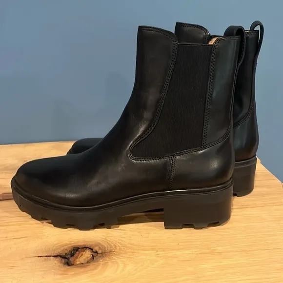 Madewell The Wyckoff Chelsea Lugsole Boots NN020 8.5 Black