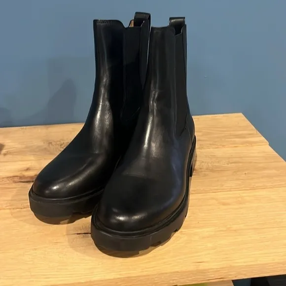 Madewell The Wyckoff Chelsea Lugsole Boots NN020 8.5 Black