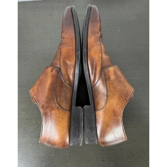 Magnanni‎ 13684 Shoes Mens Size 15M Double Monk Strap Brown Leather Cap Toe