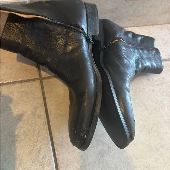 Magnanni Leather Boots ankle high flats classic dress shoes hightop oxford