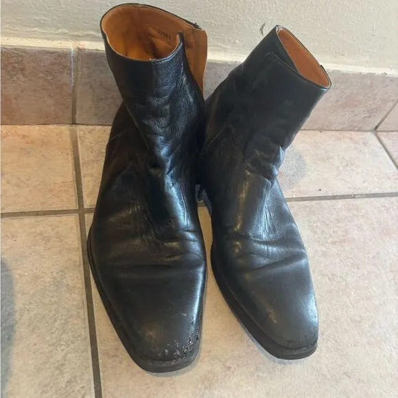 Magnanni Leather Boots ankle high flats classic dress shoes hightop oxford