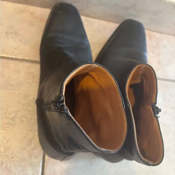 Magnanni Leather Boots ankle high flats classic dress shoes hightop oxford