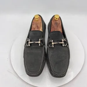 Magnanni Men Size 8D Black Leather Loafer Slip On Horse Bit Driving Casual Shoes