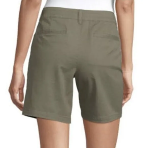 Maison Jules Shorts Flat Front Chinos Navy Blue Cotton Spandex Blend size 12 NWT