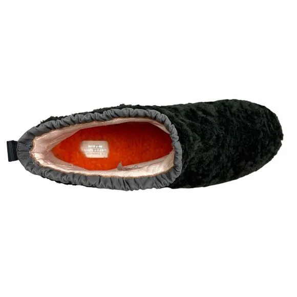Maison Mangostan Womens‎ Faux Sherpa Ankle Bootie Lug Soles Green Pull Up EUR 36
