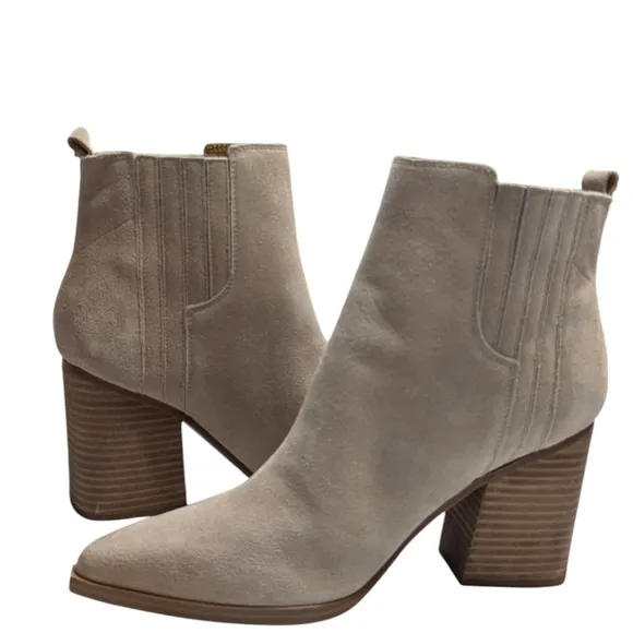 Marc Fisher | Women's Oshay Pointed Toe Ankle Boots | Tan | 4&quot; Heel | 11M