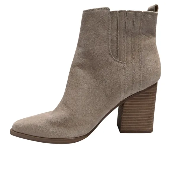 Marc Fisher | Women's Oshay Pointed Toe Ankle Boots | Tan | 4&quot; Heel | 11M