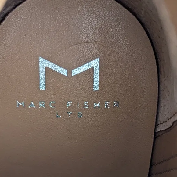 Marc Fisher | Women's Oshay Pointed Toe Ankle Boots | Tan | 4&quot; Heel | 11M