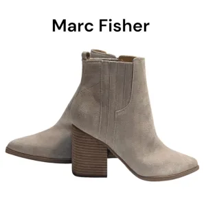 Marc Fisher | Women's Oshay Pointed Toe Ankle Boots | Tan | 4&quot; Heel | 11M
