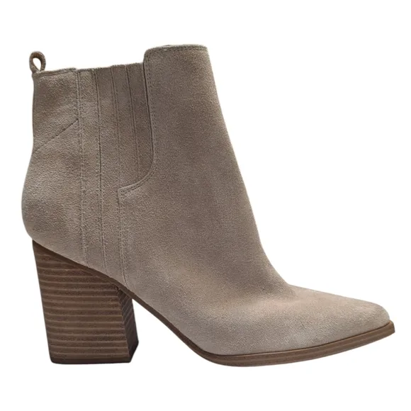 Marc Fisher | Women's Oshay Pointed Toe Ankle Boots | Tan | 4&quot; Heel | 11M