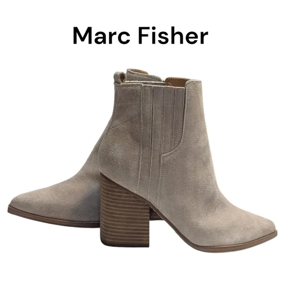 Marc Fisher | Women's Oshay Pointed Toe Ankle Boots | Tan | 4&quot; Heel | 11M