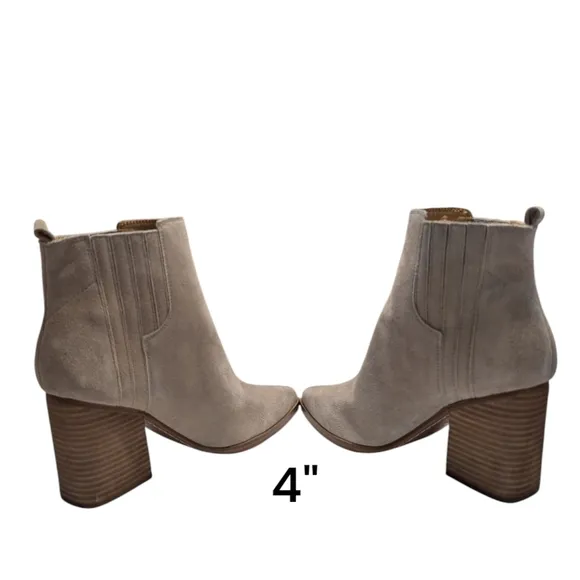 Marc Fisher | Women's Oshay Pointed Toe Ankle Boots | Tan | 4&quot; Heel | 11M