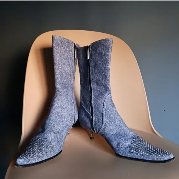 Mario Bologna denim boots size 38.5