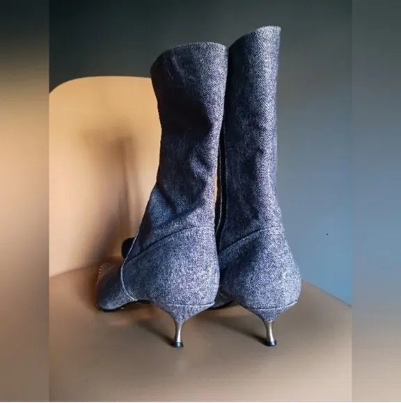 Mario Bologna denim boots size 38.5