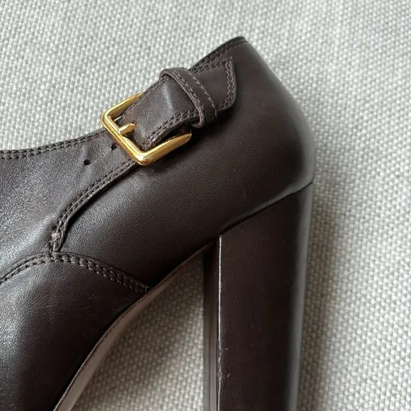 Marni brown booties with buckle, size 38