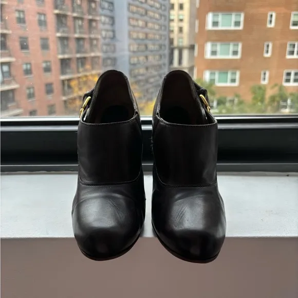 Marni brown booties with buckle, size 38