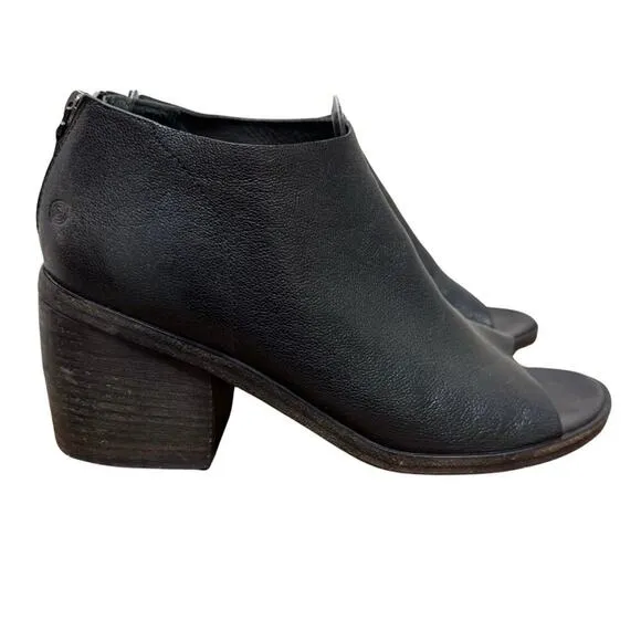 Marsell Black Ankle Boots with Open Toe and Chunky Heel