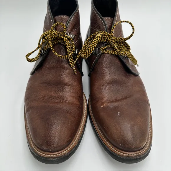Martin Dingman Brown Chukka Boots Lace Up Leather Size 10 Made In Italy