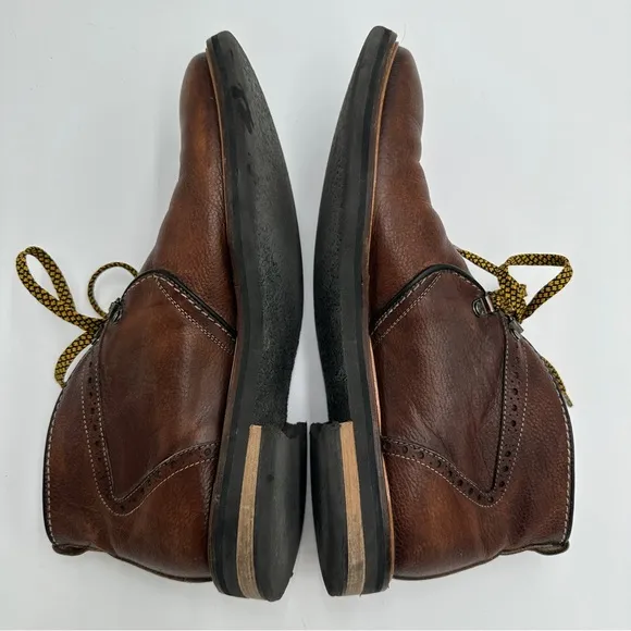Martin Dingman Brown Chukka Boots Lace Up Leather Size 10 Made In Italy