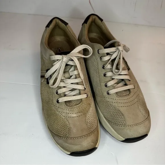 Mbt Mens Tembea Walking Shoes Beige Leather Toning Mesh Leather Sz 9