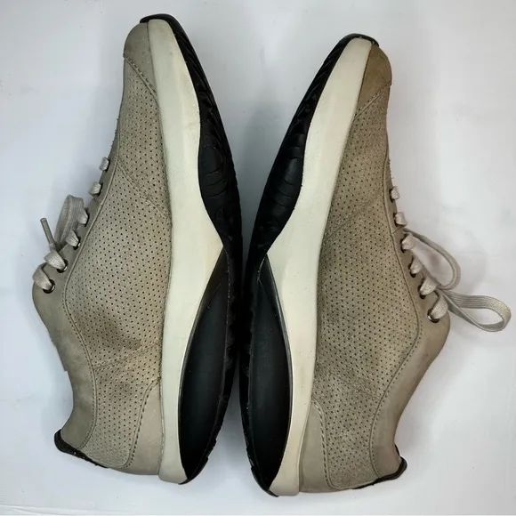 Mbt Mens Tembea Walking Shoes Beige Leather Toning Mesh Leather Sz 9