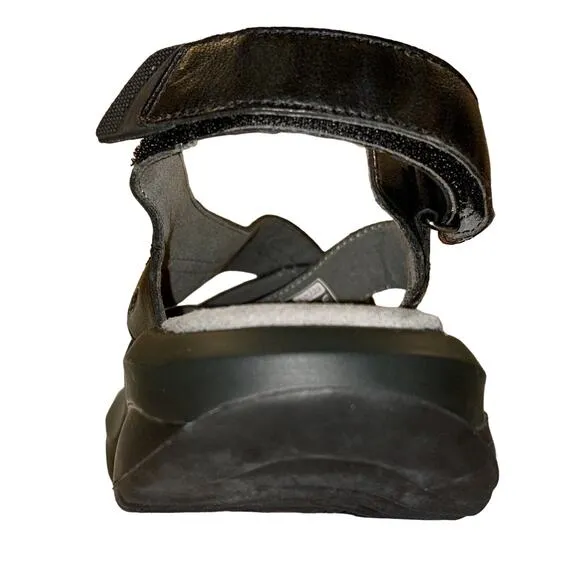 MBT Women's Habari Strappy Leather Sandals Black Size 9 Rocker Toning Open Toe