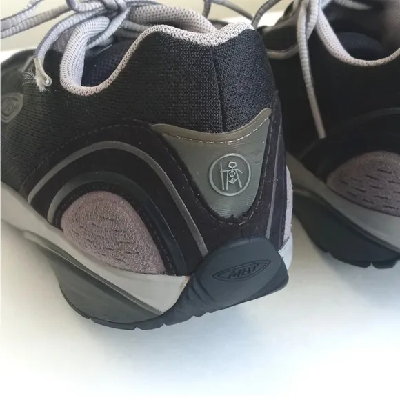 MBT Women’s Toning Athletic Shoes 39 (8-8.5) Black Suede &amp; Mesh Running Shoes